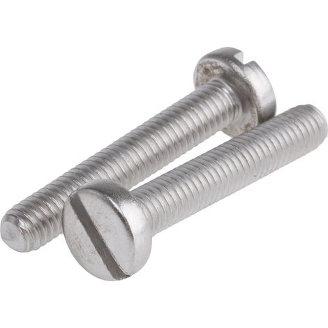Vis à métaux RS PRO M6 à tête Cylindrique fendue en Acier Inoxydable, 35mm ( Prix pour Sachet de 50 ) (1/2)