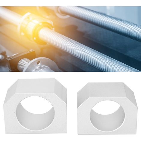 2 vis, écrous et supports, pièces à billes CNC, 10 trous de fixation, alliage d'aluminium, accessoire de tour, précision (1/5)
