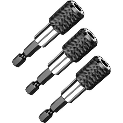 KZQ bis 3 Schneckenadapter, Bohradapter, Kohlenstoffstahl, rundes Spannfutter, 2 Gruben, 2 Schlitze, Gartenschneckenbohrer-Anschluss, Gartenwerkzeuge (1/4)