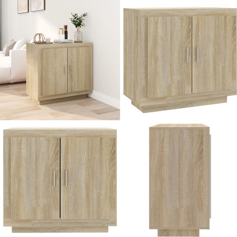 Sideboard Sonoma-Eiche 80x40x75 cm Holzwerkstoff - Sideboard - Wohnzimmermöbel - Holzmöbel - Holzwerkstoff Möbel - Sonoma Eichenfarben - Home & Living (1/5)