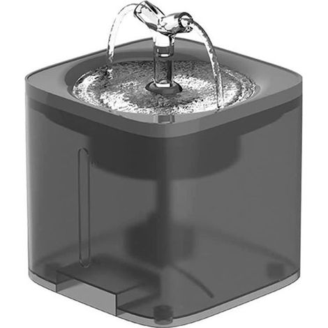 Fontaine à Eau pour Chat et Chien Automatique - 2L - Silencieuse - Filtre Intelligent - Gris