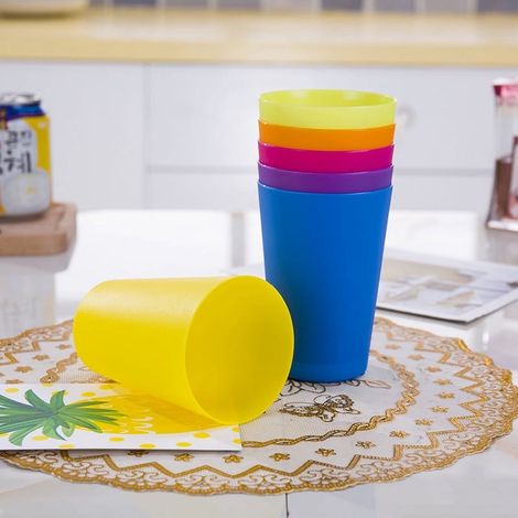 Gobelet À Jus - En Plastique Incassable - Empilable - Sans BPA - Lave-vaisselle (Étage Supérieur) - Pour Enfants Et Événements - Lot De 12 (1/5)