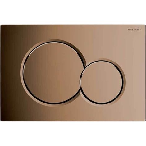 Compatible avec la plaque de déclenchement double touche Geberit Sigma01 : finition or rose brossé, revêtement facile à nettoyer.