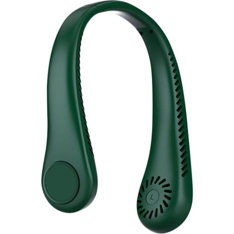 Ventilateur de cou portable, ventilateur facial rechargeable par USB 1800 mAh, 3 vitesses de ventilation, mini ventilateur sans fil, convient aux hommes et aux femmes, pour une utilisation intérieure (1/5)
