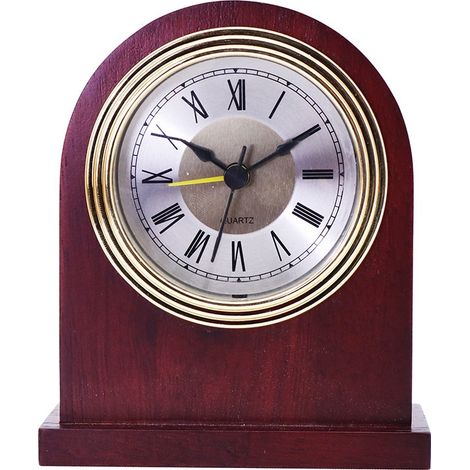 Horloge de Table bois massif Style rétro 10x4.5x12cm (1/3)