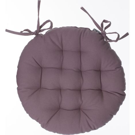 Lot de 2 galettes de chaise rondes en coton
