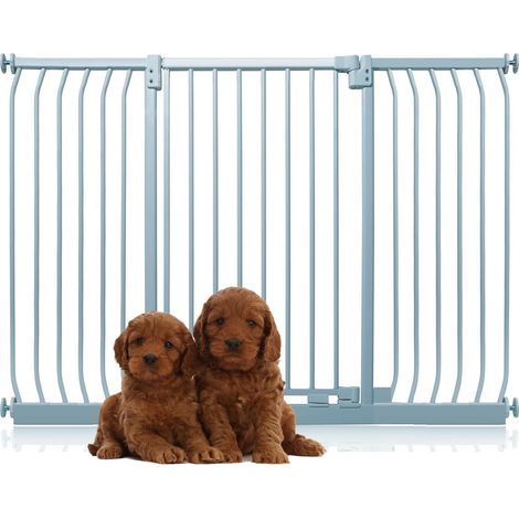 Bettacare Extra Tall Elite Dog Gate, 143cm - 152cm, Matt Grey, Extra Tall 96.8cm in Height, Pressure Fit Pet Gate