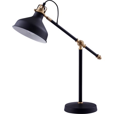 Lampada da tavolo con paralume finitura nera Teamson Home Mia VN-L00061-EU (1/5)