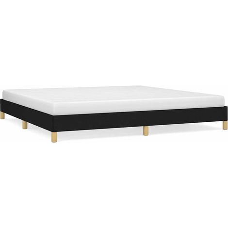 Maison Exclusive - Cama sin colchón tela negro 200x200 cm (1/5)