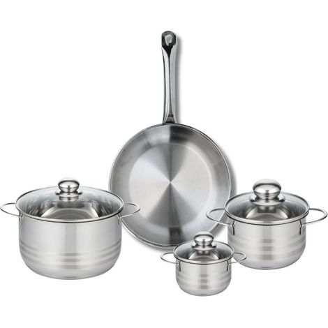 Ensemble de 1 Poêle de cuisson 28 cm et 3 faitouts 12, 16 et 20 cm Elo Profi Brillant (1/5)