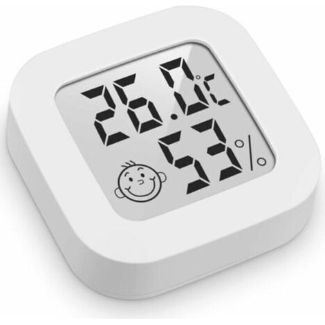 Mini High Precision Digital Indoor Thermometer Hygrometer, Temperature Monitor and Humidity Meter, Thermo Hygrometer Comfort Level Indicator(1 piece white) (1/4)