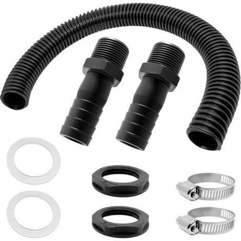 Kit trop-plein cuve eau - MHY® - 2 pièces - Pour cuve 1000L - Raccord récupérateur d'eau de pluie - Joints inclus (1/4)