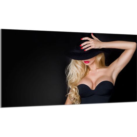 Glasschutzplatte für den Herd 90x52 Frau (1/5)
