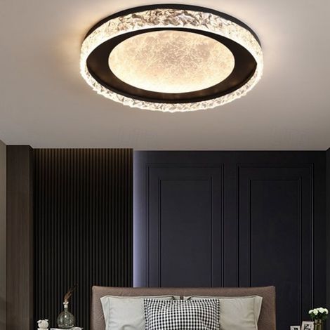Plafonnier circulaire tricolore effet craquelé, luminaire haut de gamme, durable et charmant, luminaire créatif pour la maison (1/5)