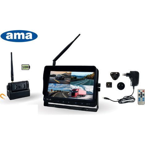 Kit video wireless AHD 7" con camera magnetica a batteria ricaricabile 12-24V (1/3)