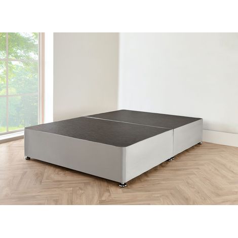 5FT Grey suede Divan Bed Base