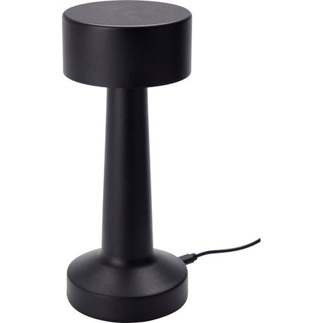 Lámpara de mesa LED, negro mate, 8 × 21 cm (1/2)