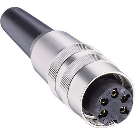 Lumberg KV 70 DIN-Rundsteckverbinder Buchse, gerade Polzahl: 7  Silber 1 St.