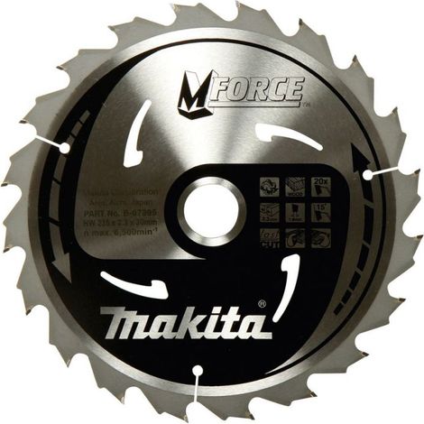 Makita Kreissägeblatt M-FORCE 235/30 mm, 20 Zähne, 1,6 mm, Holz