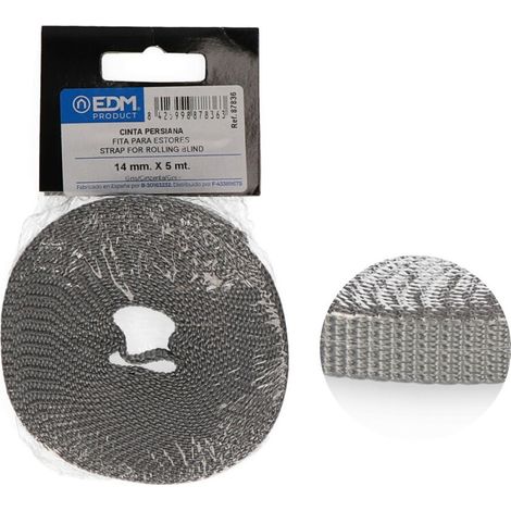 Ruban aveugle mini EDM 14 mm x 5 m gris (1/3)