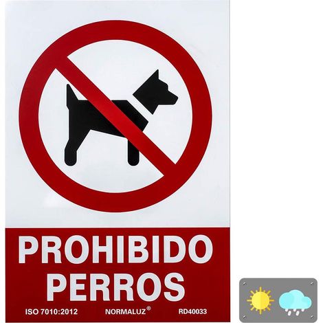 Panneau luminescent Chiens interdits 21x30 RD40033 (1/5)