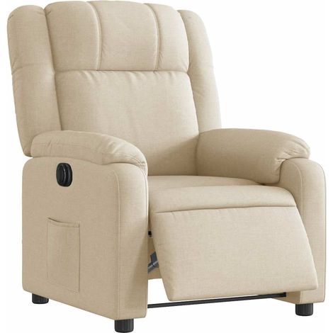 Relaxsessel Elektrisch Creme Stoff vidaXL (1/5)