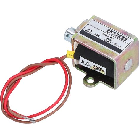 Électroaimant à solénoïde BERM à traction, force d'aspiration de 4,9 N, course de 10 mm, SAL-03, 220 V CA (1/5)