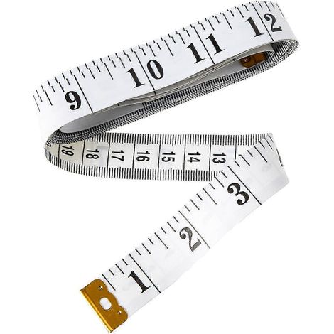 Mètre ruban souple et flexible double face, 150 cm et 60 pouces, pour la prise de mesures corporelles, la couture, la confection sur mesure et les mesures de tissus (1/3)