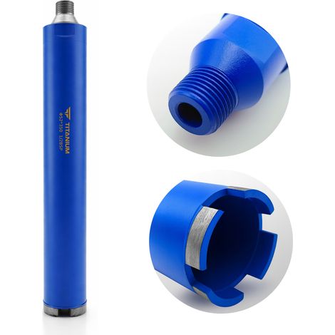Punta diamantata per carotaggio per calcestruzzo, sega a tazza, 52 mm, 350 mm, 1/2 BSP, titanio (1/5)