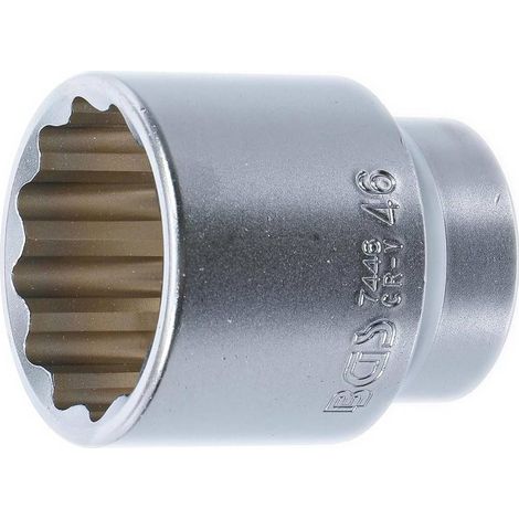 Douille pour Clé 20 mm (3/4) - 12 Pans, 46 mm - Acier Résistant et Précis, Pro - D-Work