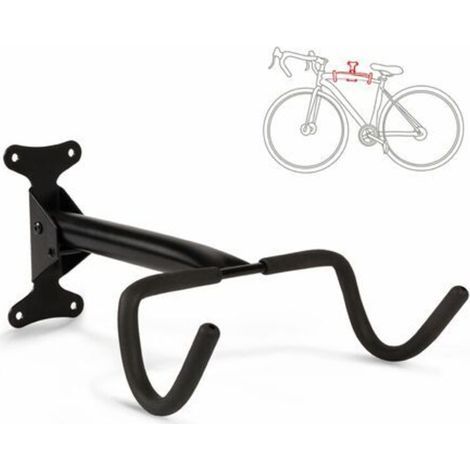 4X Bike Racks for Mountain Bikes HxWxD 32.5 x 9 x 28.5 Cm Bike Rack System Parking Support for 1 Bike, Metal Wall Mount, Silver (1/4)