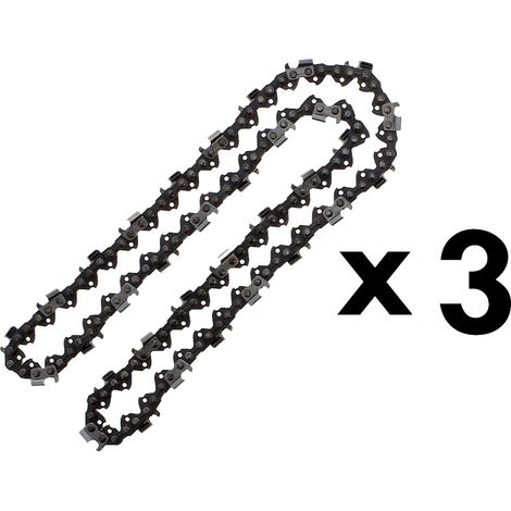 Gt Garden – Lot de 3 chaînes 66 maillons pour tronçonneuse 16 pouces – Pas .325' – Largeur de jauge 1.5 mm – Pour bois dur et teck