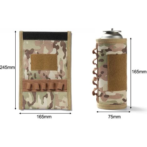 Housse de protection pour bidon d'essence de camping, manchon tactique pour bouteille de carburant, housse de protection antichute pour bidon d'essence de camping, réchauds portables (1/5)