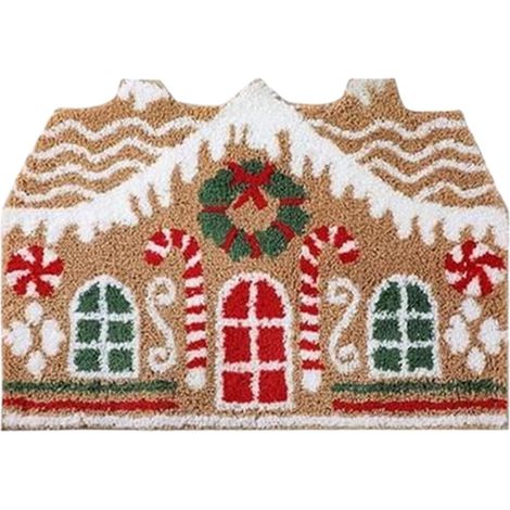 Paillasson de Noël  Paillasson Antidérapant Décor Maison en D'Épice 81x51 cm  de Bienvenue,pour Fêtes Extérieur Intérieur Cuisine Salle De Bain (1/5)