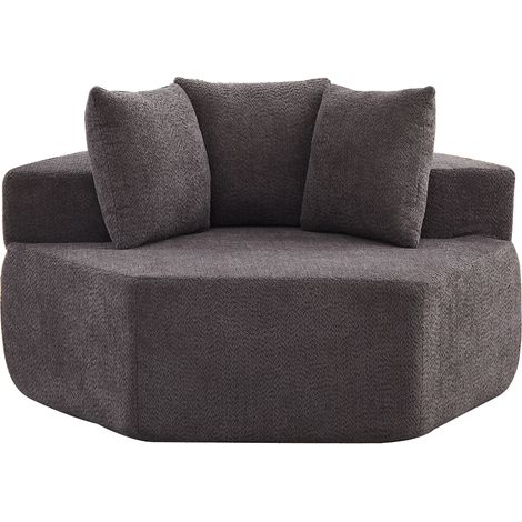 FurnitureR Geräumiger Einzelsessel mit Schaumstoff, Federung und 3 Kissen, einzeln nutzbar oder modular kombinierbar. (1/5)