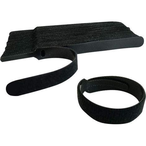 50 Pièces Ruban Serre Câble Réutilisable, Noir (1/5)