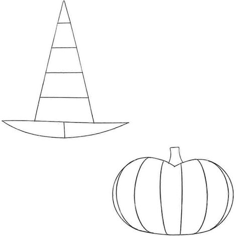 Set mit 2 Kürbis-/Hexenhüten aus Drahtmetall für Halloween, DIY-Weihnachtsdekorationen (schwarz). (1/5)