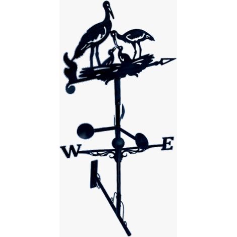 Girouette de toit graphique modèle Cigogne avec support universel (1/5)