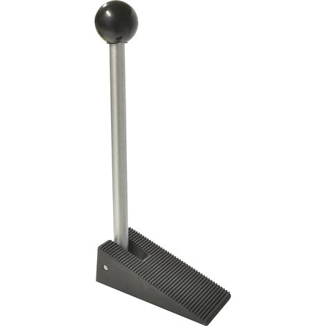 WAGNER Fermaporta COMFORT - 105 x 49 x 240 mm I Premium-Cuneo da inserire sotto I Fermaporta in gomma termoplastica nero con leva in acciaio industriale - 15697501 (1/5)