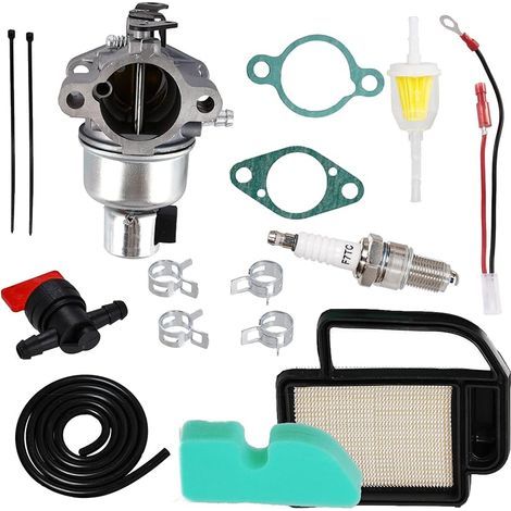 Carburateur 20 853 33-s + 20 083 02-s Filtre à air Tune Up Kit pour 253t Courage Sv470 Four Sv530 Sv540 Sv541 Sv590 Sv591 Sv600 Sv601 Sv610 Sv620 Moteur Husqvarna Toro MTD Cub Cadet (1/5)