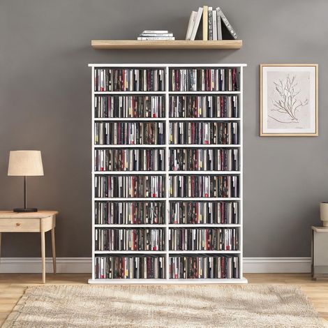 Meuble de rangement de bureau blanc 106,5 x 24 x 126,3 cm (1/5)
