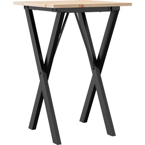 Maison Exclusive - Esstisch X-Gestell 50x50x75 cm Massivholz Kief