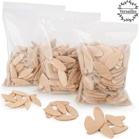 Verbindungslamellen Größe 20, Packung mit 100 Stück, Lamello, Flache Dübel aus hochwertigem Buchenholz für Tischler und Heimwerkerprojekte, für Holzfräsen/Lamellenfräsen