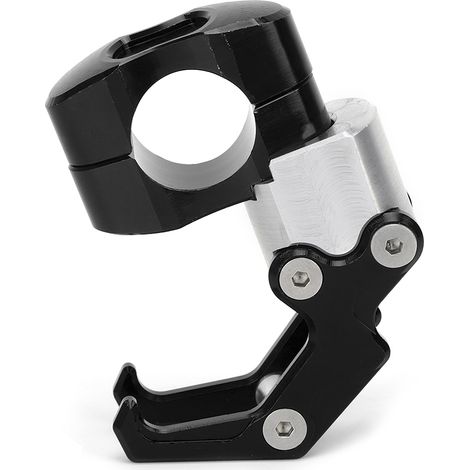Accroche-casque moto universel 22 mm 0.9 po guidon aluminium support sac bagagerie noir (1/5)
