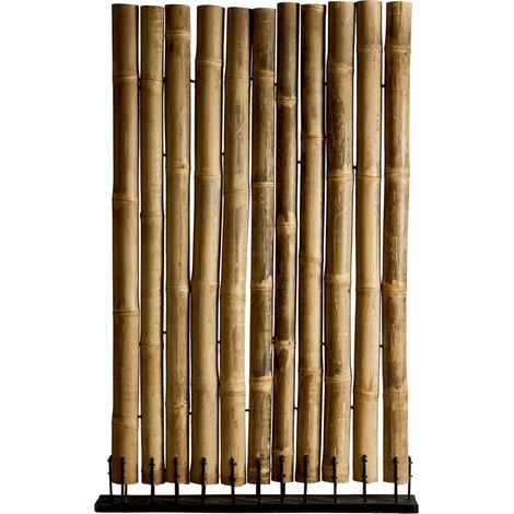 Paravent Kairuan en Bambou pour Intérieur et Extérieur - Naturel (1/4)