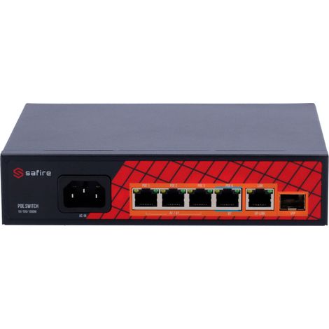 Switch Poe Gigabit 4p+2p Rj45 Safire Sf-sw0604hipoe-gf (1/3)