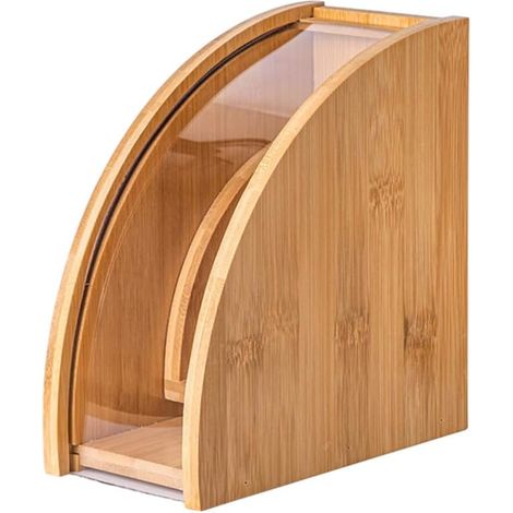 Porte-filtres à café – Boîte de rangement en bambou – Avec couvercle anti-poussière – Organisateur de filtres (1/5)