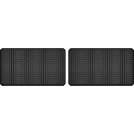 Tapis de sol arrière en caoutchouc (2 pièces), universels pour : Dodge Grand Caravan IV minivan (2008-2016)
