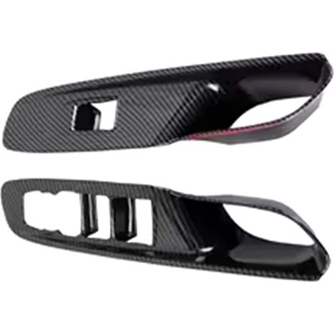 1 pair of window lift switch covers suitable for 20-22 year old left-hand drive high-spec Chevrolet Corvette C8 (1/4)