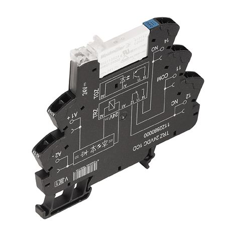 Relais d'interface Weidmuller TRZ, 24 230V c.a. / V c.c., 1 RT, montage Rail DIN ( Prix pour 1 )